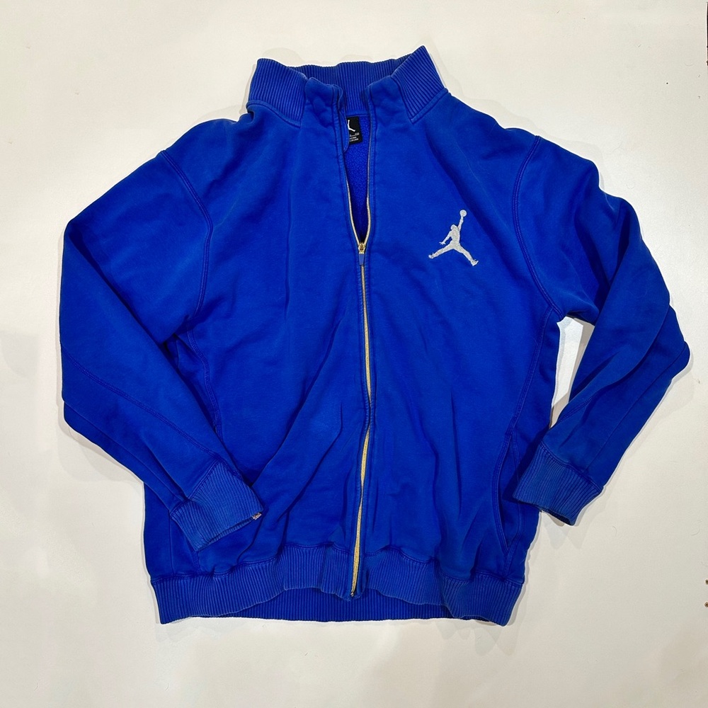 Blue zip-up Jordan Sweatshirt size XXL
